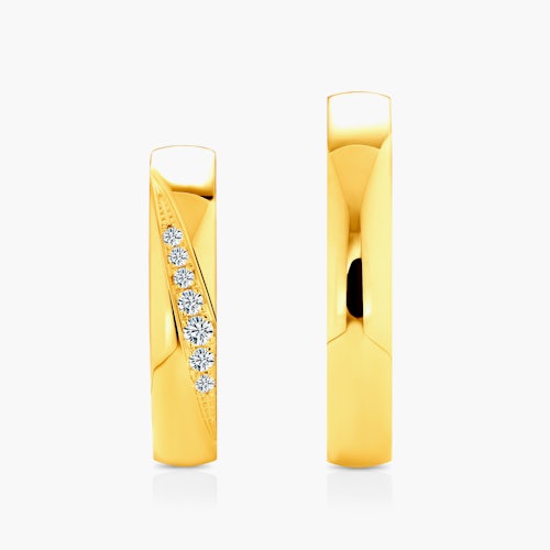 Obrączki ślubne: złote, półokrągłe, 4 mm